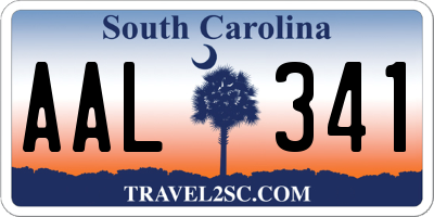 SC license plate AAL341