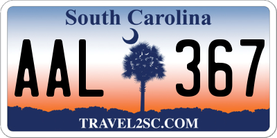 SC license plate AAL367