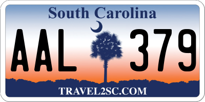 SC license plate AAL379