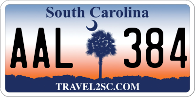 SC license plate AAL384