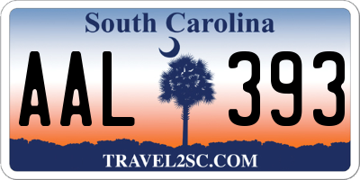 SC license plate AAL393