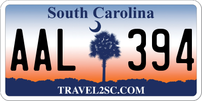 SC license plate AAL394