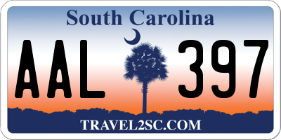 SC license plate AAL397