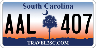 SC license plate AAL407