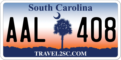 SC license plate AAL408