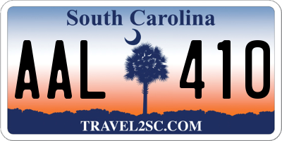 SC license plate AAL410