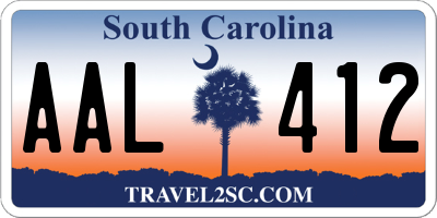 SC license plate AAL412