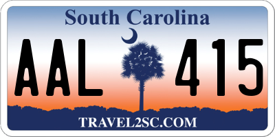 SC license plate AAL415