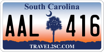 SC license plate AAL416