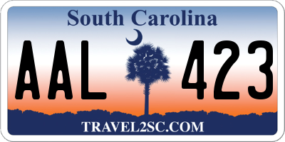 SC license plate AAL423