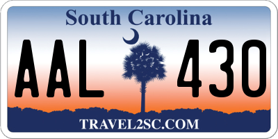 SC license plate AAL430