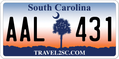 SC license plate AAL431