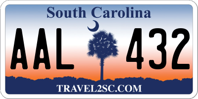 SC license plate AAL432