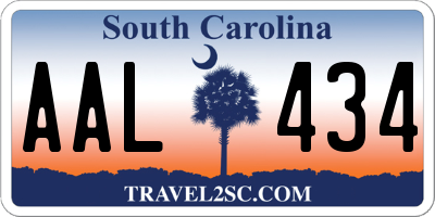 SC license plate AAL434