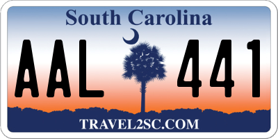 SC license plate AAL441