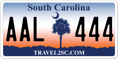 SC license plate AAL444