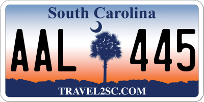 SC license plate AAL445