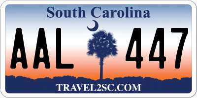 SC license plate AAL447