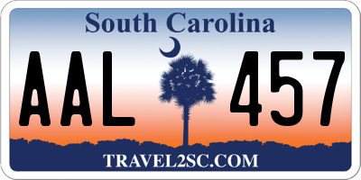 SC license plate AAL457