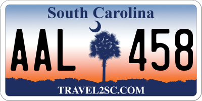 SC license plate AAL458