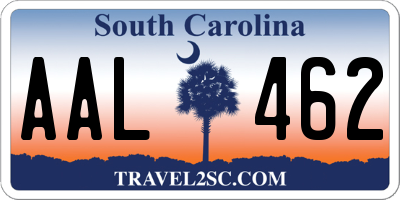 SC license plate AAL462