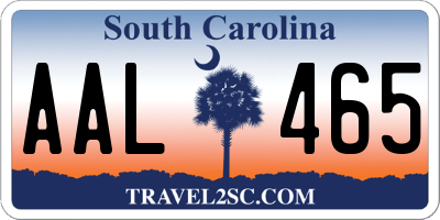 SC license plate AAL465