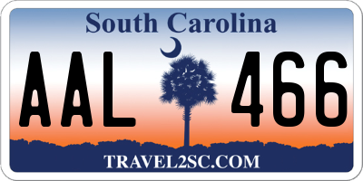 SC license plate AAL466