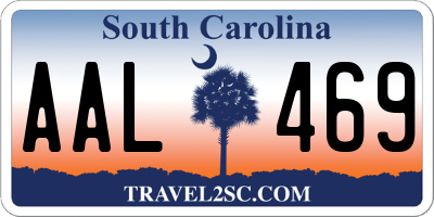 SC license plate AAL469