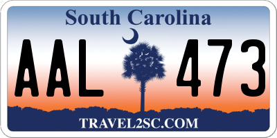 SC license plate AAL473