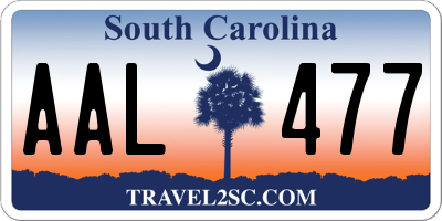 SC license plate AAL477