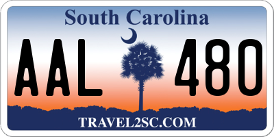 SC license plate AAL480