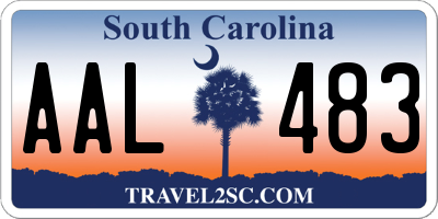 SC license plate AAL483