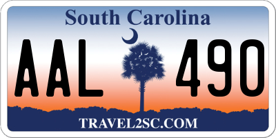 SC license plate AAL490