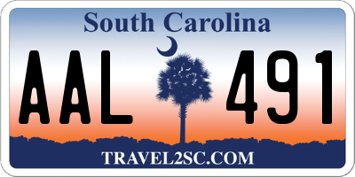 SC license plate AAL491