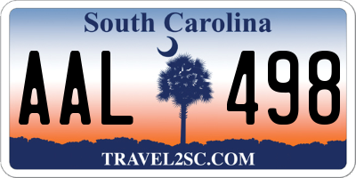 SC license plate AAL498