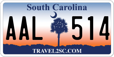 SC license plate AAL514