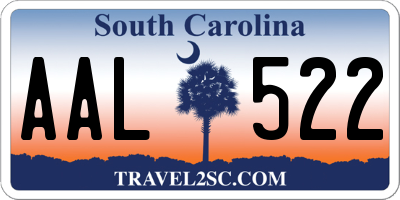 SC license plate AAL522