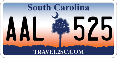 SC license plate AAL525