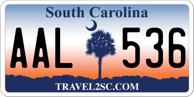 SC license plate AAL536