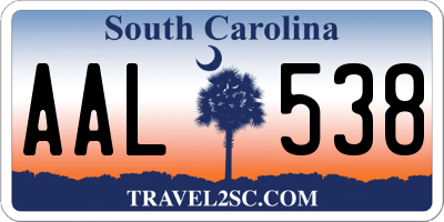 SC license plate AAL538