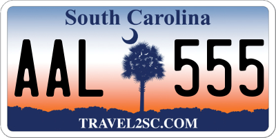 SC license plate AAL555