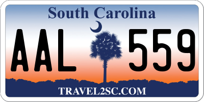 SC license plate AAL559