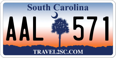 SC license plate AAL571