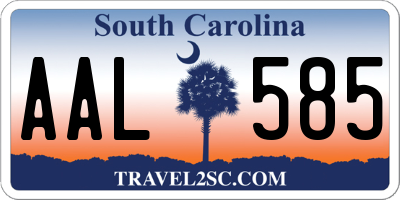 SC license plate AAL585