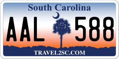 SC license plate AAL588