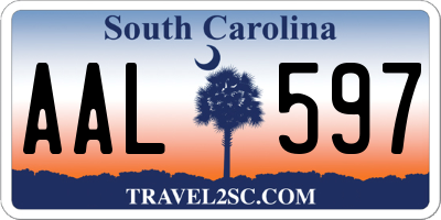 SC license plate AAL597