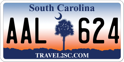 SC license plate AAL624