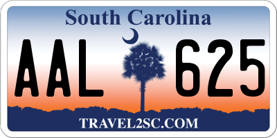 SC license plate AAL625