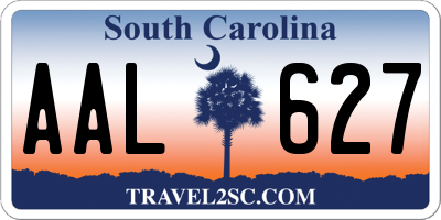 SC license plate AAL627