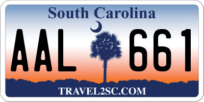 SC license plate AAL661